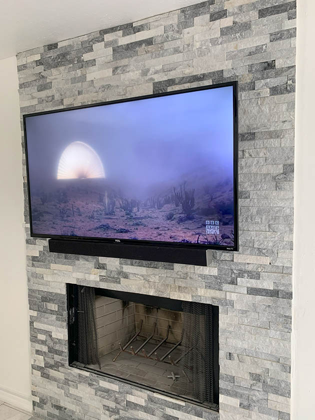 Fireplace TV installation