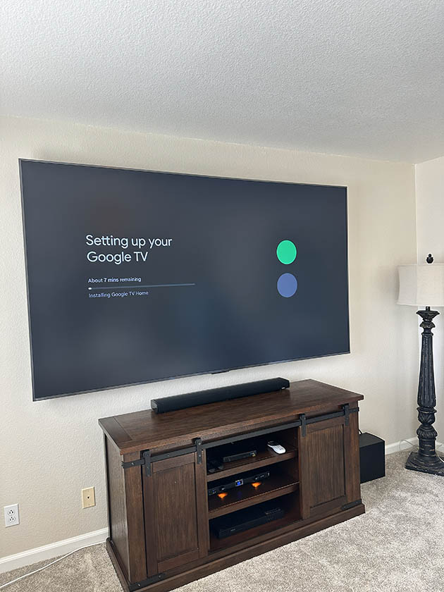Large TV installation