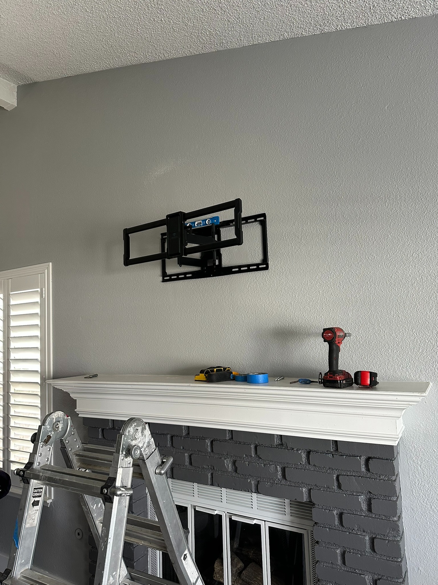 Fireplace mount preparation