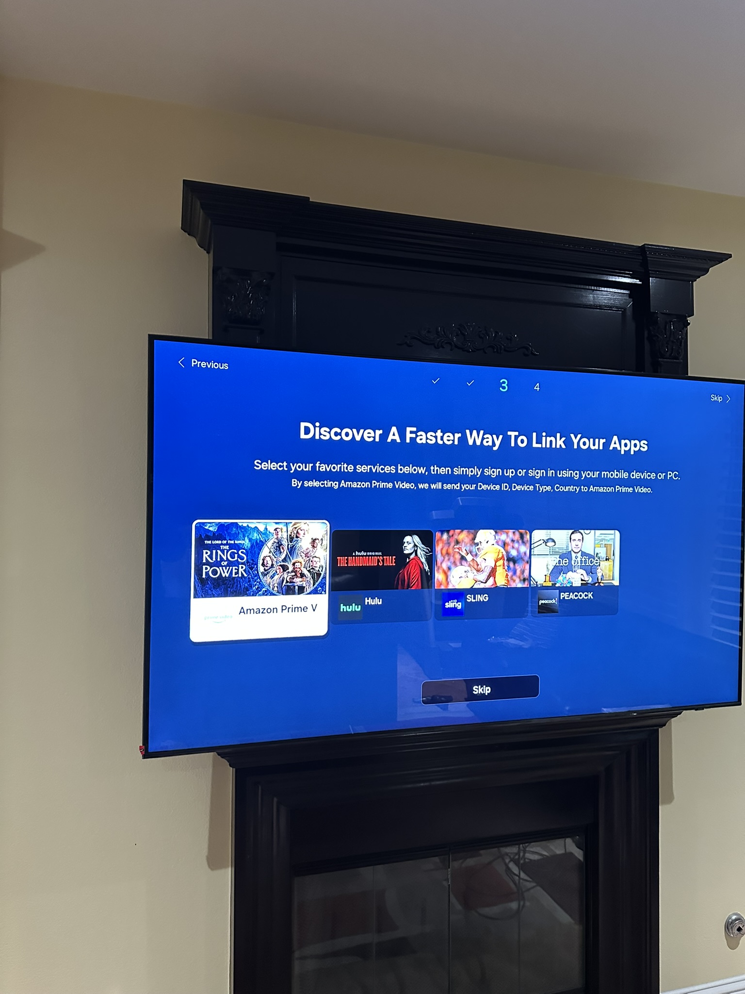Fireplace TV completed