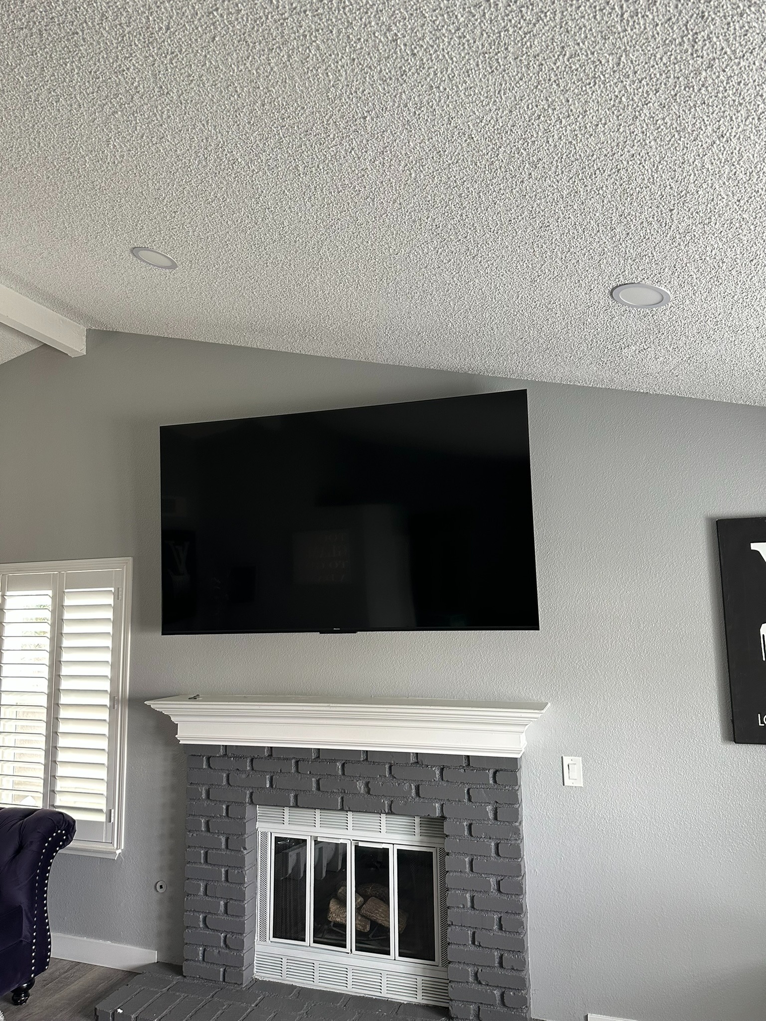 Fireplace TV completed