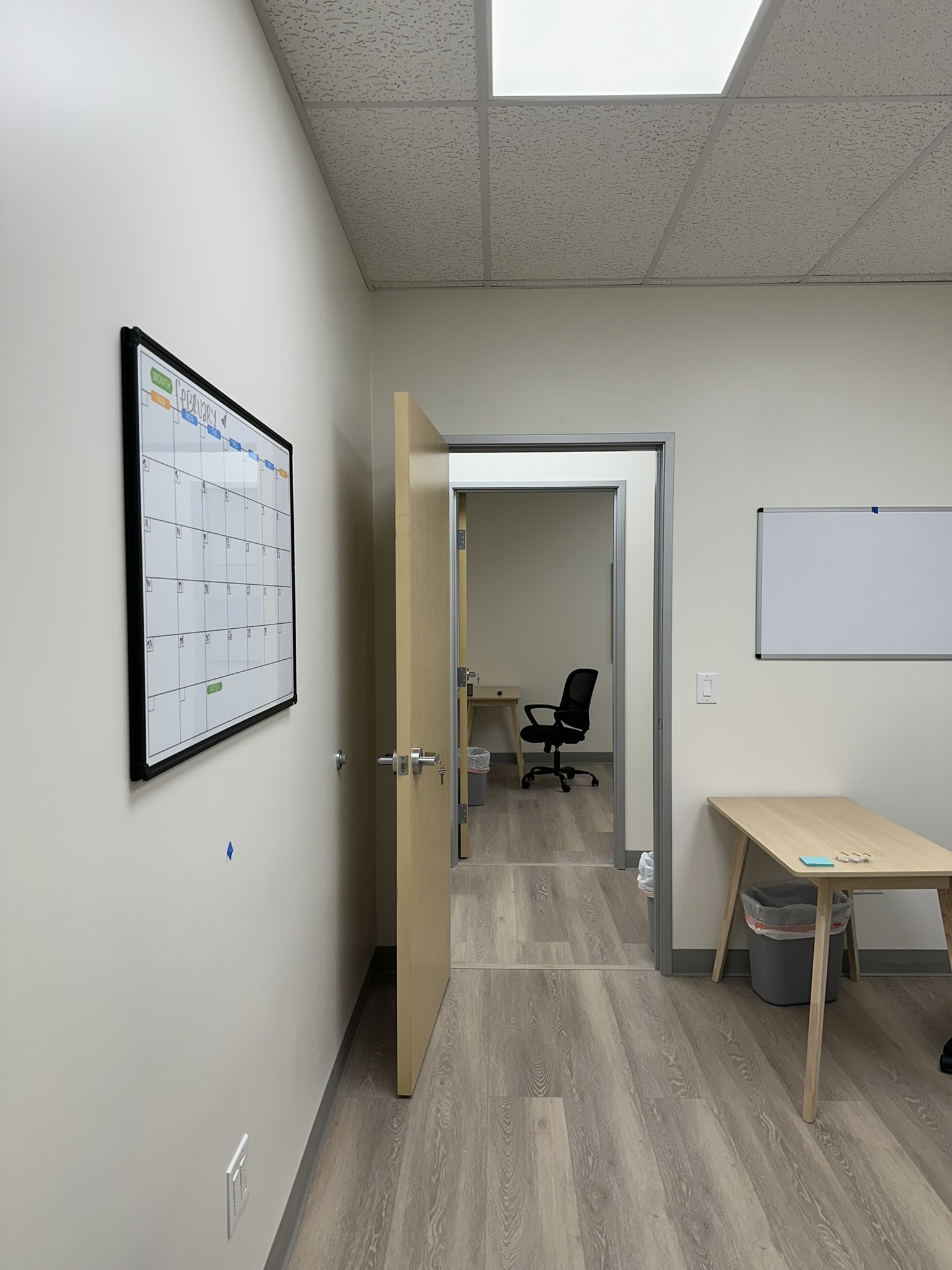 Office wall installation